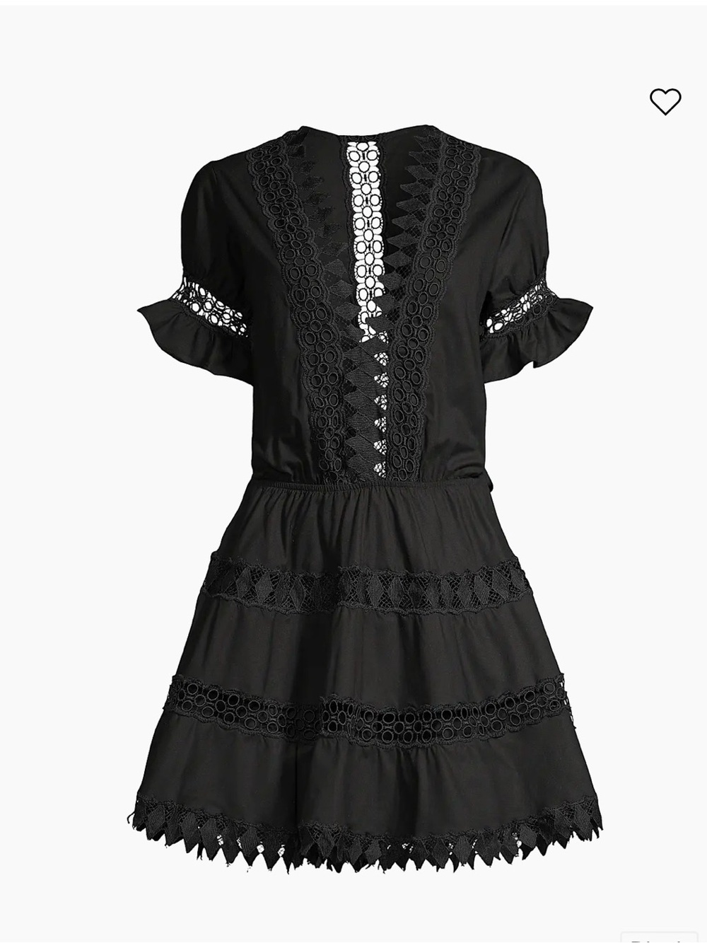 Peixoto Black Lace-Trim Mini Dress - Picture 2 of 8